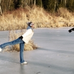 Jillian & Ken pretend skating - softened