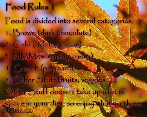 just thoughts - food rules 1